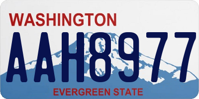 WA license plate AAH8977