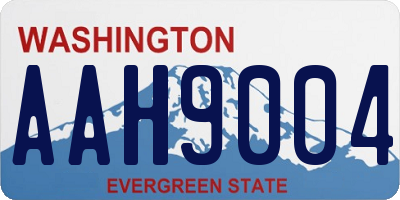 WA license plate AAH9004
