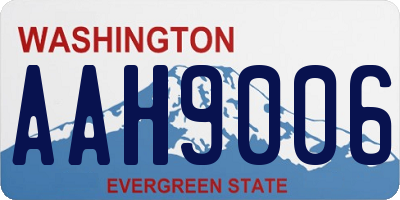 WA license plate AAH9006