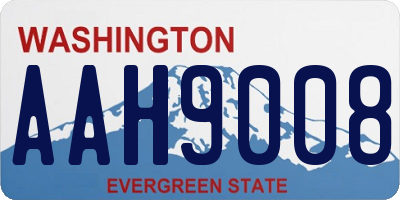 WA license plate AAH9008