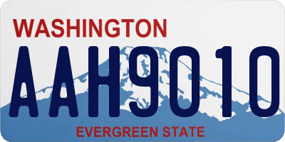 WA license plate AAH9010