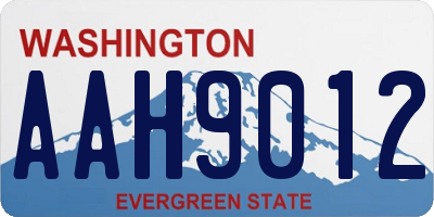 WA license plate AAH9012