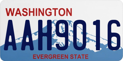 WA license plate AAH9016