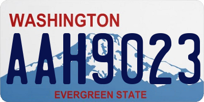 WA license plate AAH9023