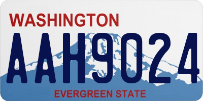 WA license plate AAH9024