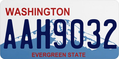 WA license plate AAH9032
