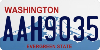 WA license plate AAH9035