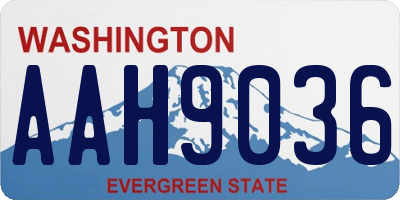 WA license plate AAH9036