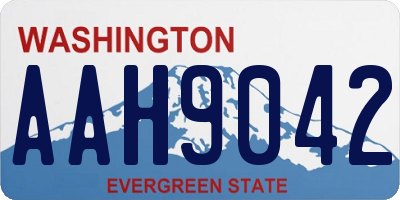 WA license plate AAH9042