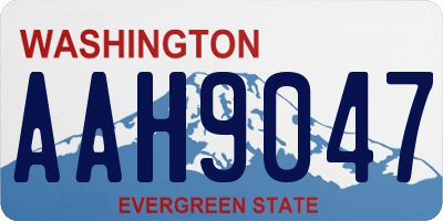 WA license plate AAH9047
