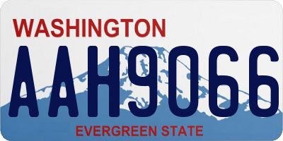 WA license plate AAH9066