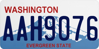 WA license plate AAH9076