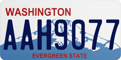 WA license plate AAH9077