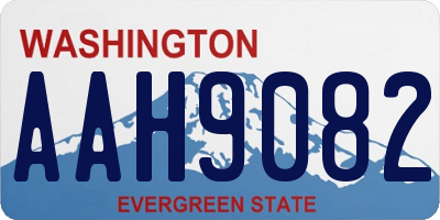 WA license plate AAH9082