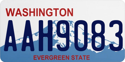 WA license plate AAH9083