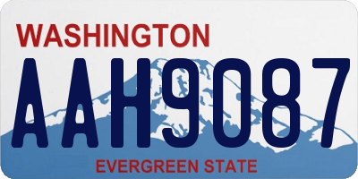 WA license plate AAH9087