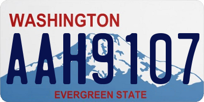 WA license plate AAH9107
