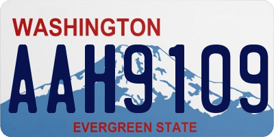 WA license plate AAH9109