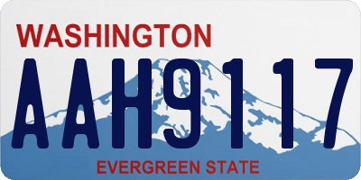 WA license plate AAH9117