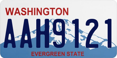 WA license plate AAH9121