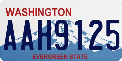 WA license plate AAH9125