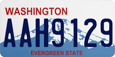 WA license plate AAH9129