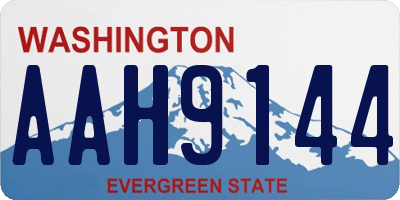 WA license plate AAH9144
