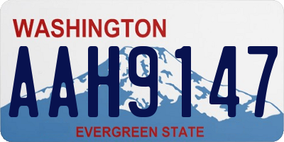 WA license plate AAH9147