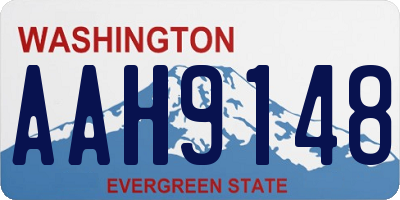 WA license plate AAH9148