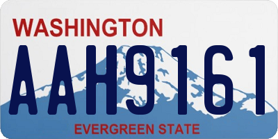 WA license plate AAH9161