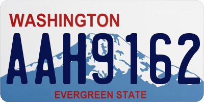 WA license plate AAH9162