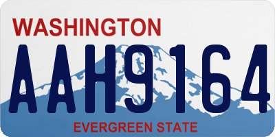 WA license plate AAH9164