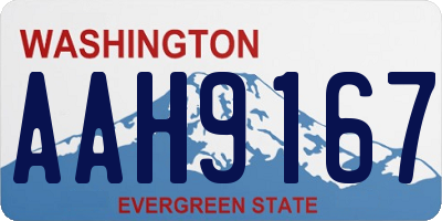 WA license plate AAH9167