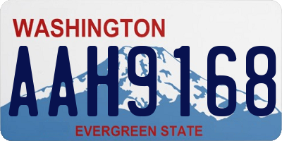 WA license plate AAH9168