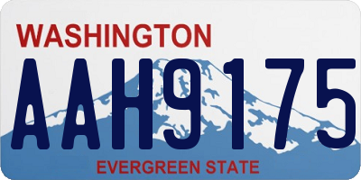 WA license plate AAH9175