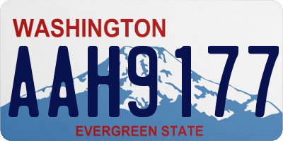 WA license plate AAH9177