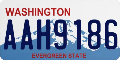 WA license plate AAH9186