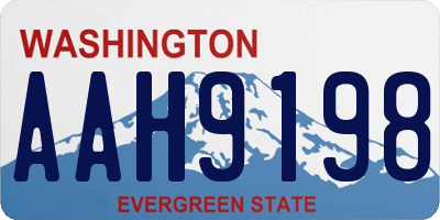 WA license plate AAH9198