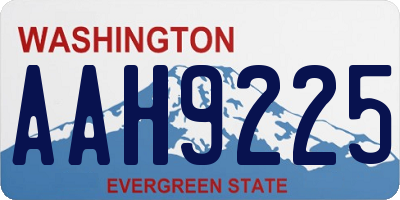 WA license plate AAH9225