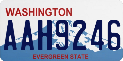 WA license plate AAH9246