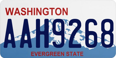 WA license plate AAH9268