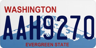 WA license plate AAH9270