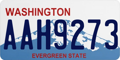 WA license plate AAH9273