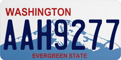 WA license plate AAH9277