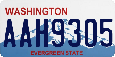 WA license plate AAH9305