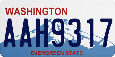 WA license plate AAH9317