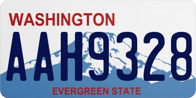 WA license plate AAH9328