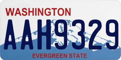 WA license plate AAH9329