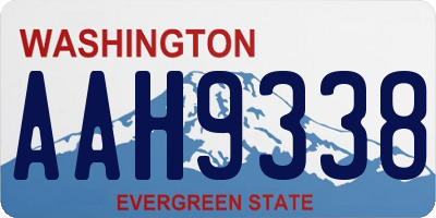 WA license plate AAH9338