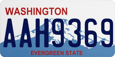 WA license plate AAH9369